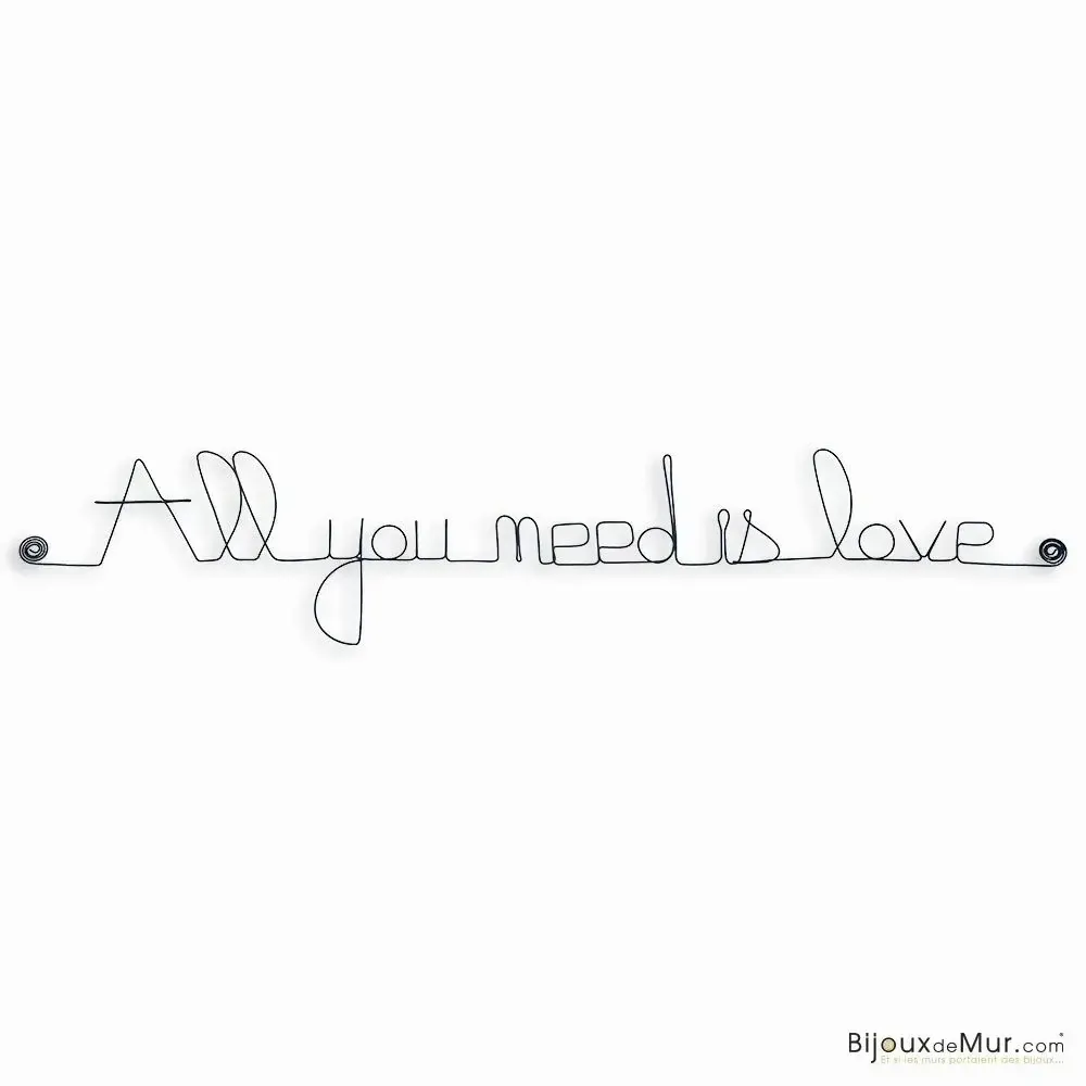 Other wall decoration - Wire Wall Decor ” All You Need Is Love ” - BIJOUX DE MUR