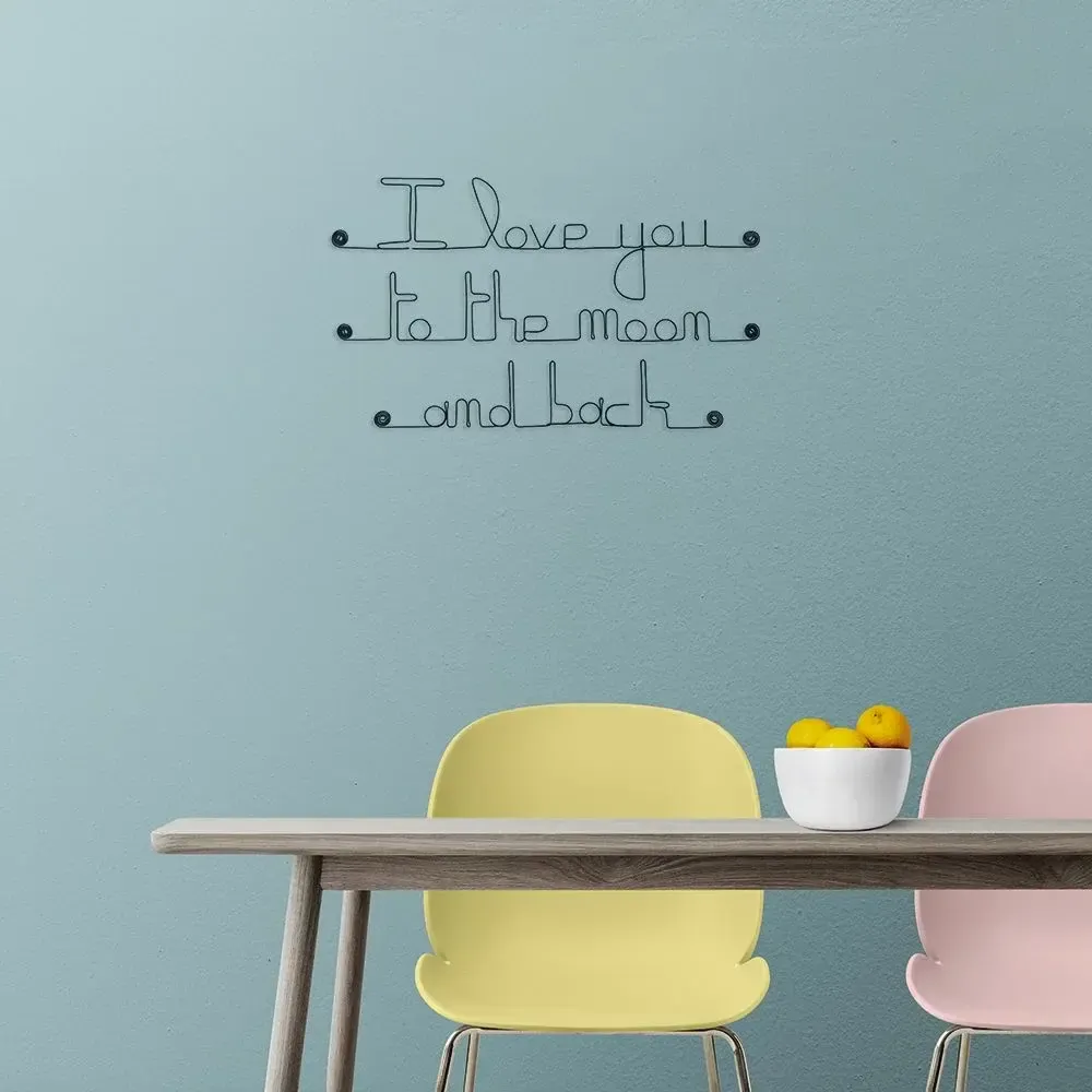 Objets de décoration - Décoration Murale - "I love you to the moon and back" - Citation Amour - BIJOUX DE MUR