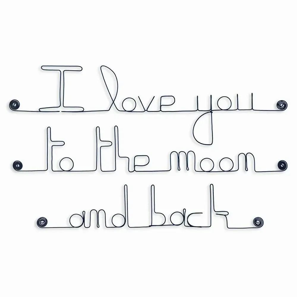 Objets de décoration - Décoration Murale - "I love you to the moon and back" - Citation Amour - BIJOUX DE MUR