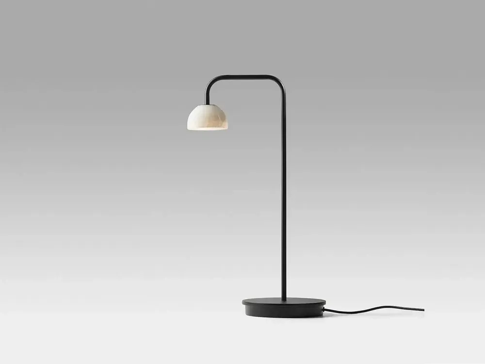 Table lamps - ABSIDIOLA table lamp with short arms in alabaster or ceramic - LUXCAMBRA