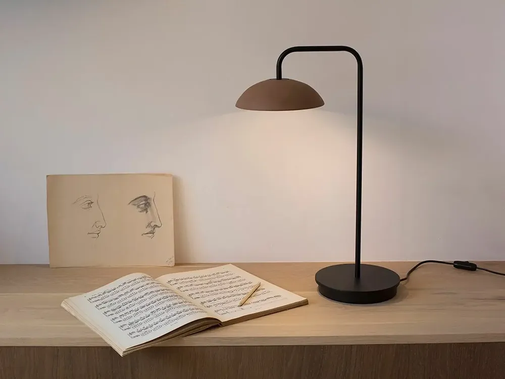 Table lamps - ABSIDIOLA short arm table lamp in ceramic plato - LUXCAMBRA