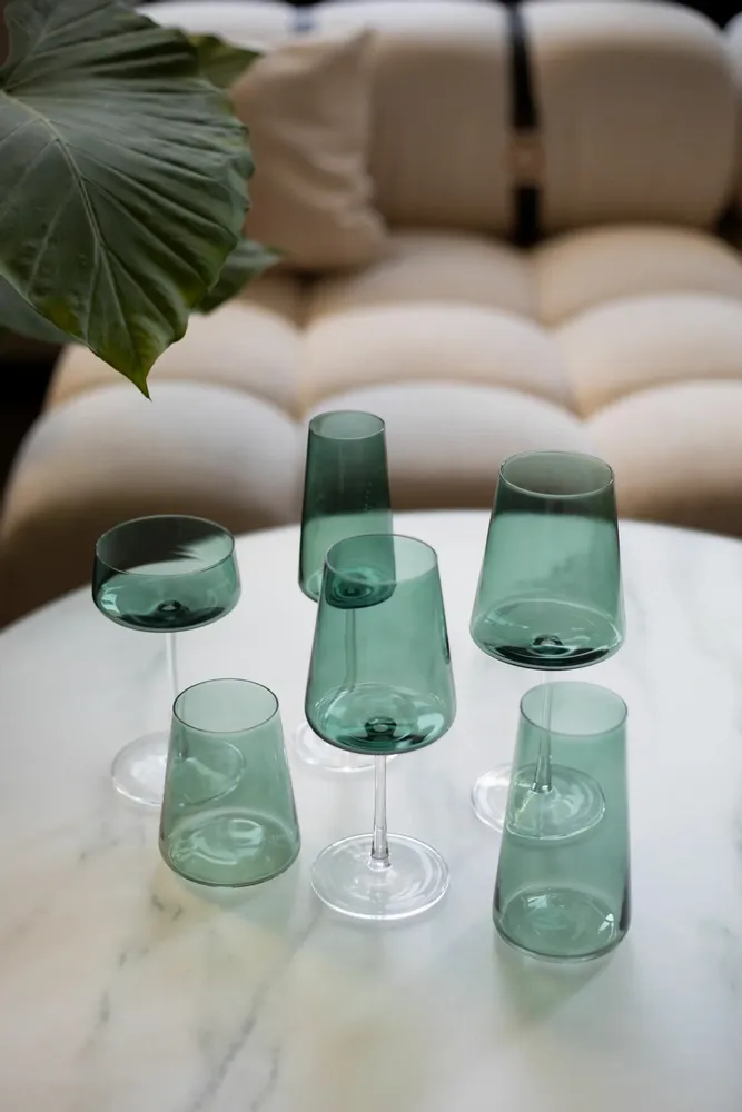 Glass - Champagne Glass Vida Malachit Collection, 240 ml - PEKALLA CRISTAL GLASS