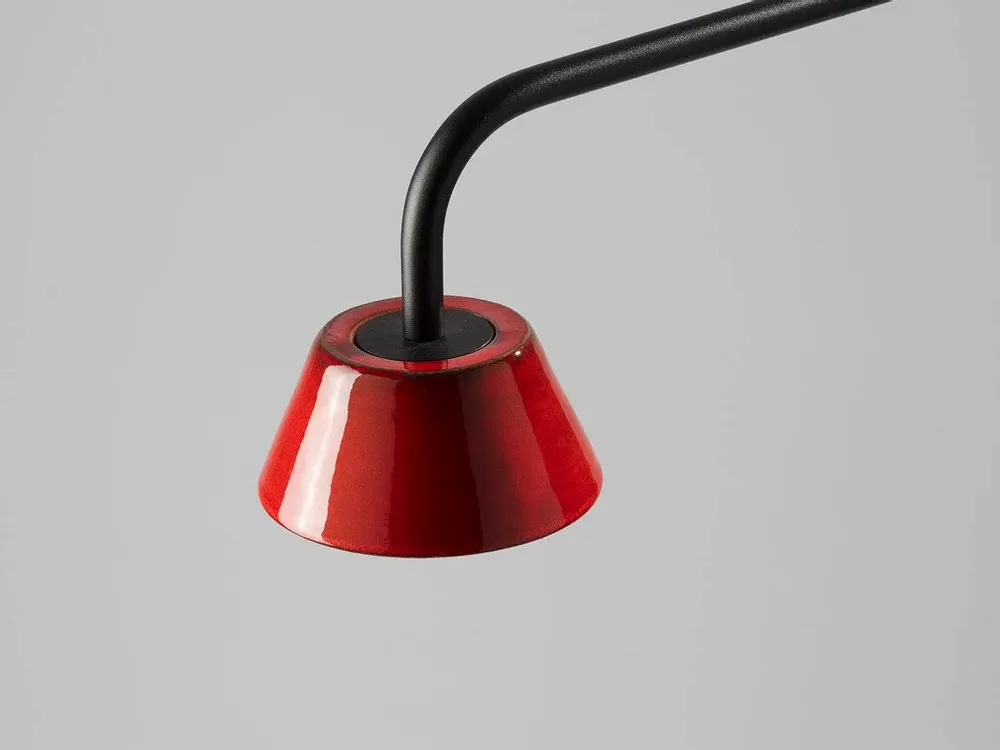 Table lamps - ABSIDIOLA table lamp with long arm conica ceramic - LUXCAMBRA