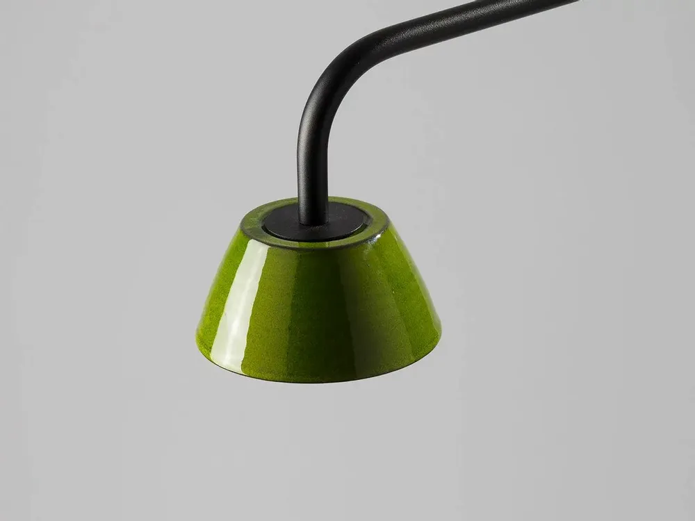 Table lamps - ABSIDIOLA table lamp with long arm conica ceramic - LUXCAMBRA