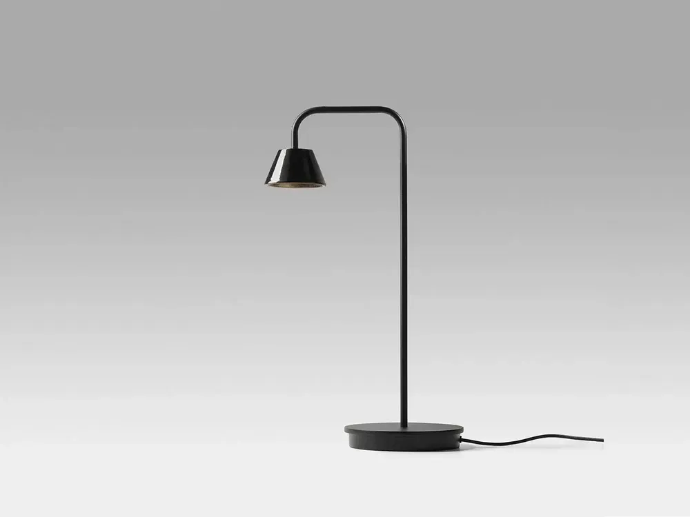 Table lamps - ABSIDIOLA conica ceramic short arm table lamp - LUXCAMBRA
