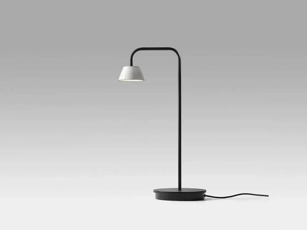 Table lamps - ABSIDIOLA conica ceramic short arm table lamp - LUXCAMBRA