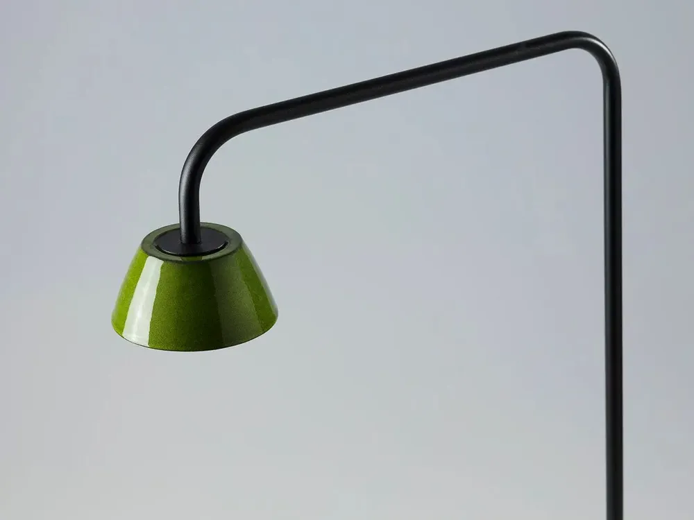Table lamps - ABSIDIOLA conica ceramic short arm table lamp - LUXCAMBRA