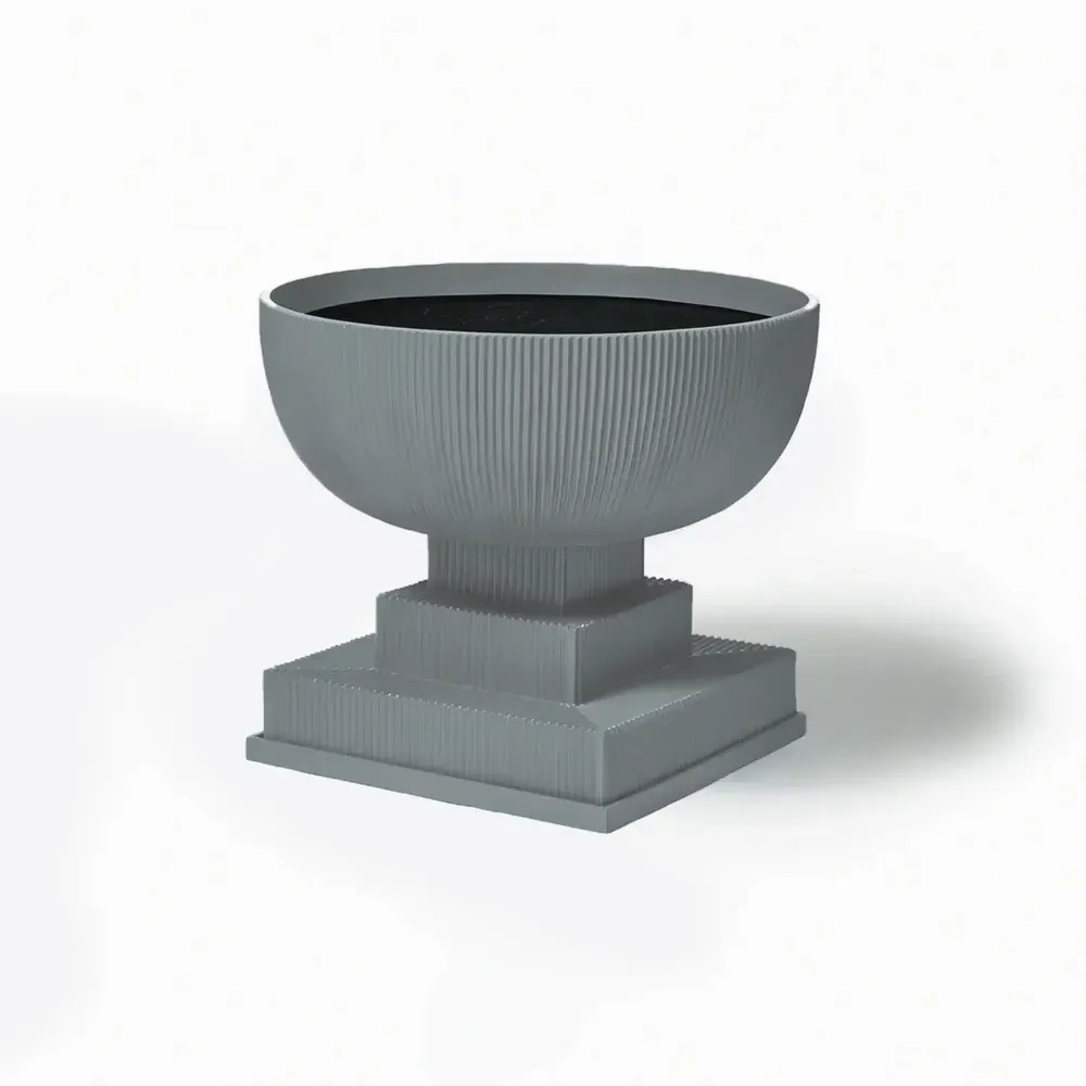 Flower pots - Modern oversized “blue” fibreglass planter - TULESTE FACTORY