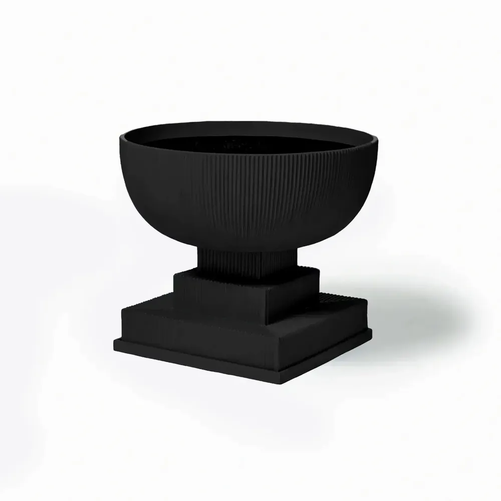 Flower pots - Modern oversized “blue” fibreglass planter - TULESTE FACTORY