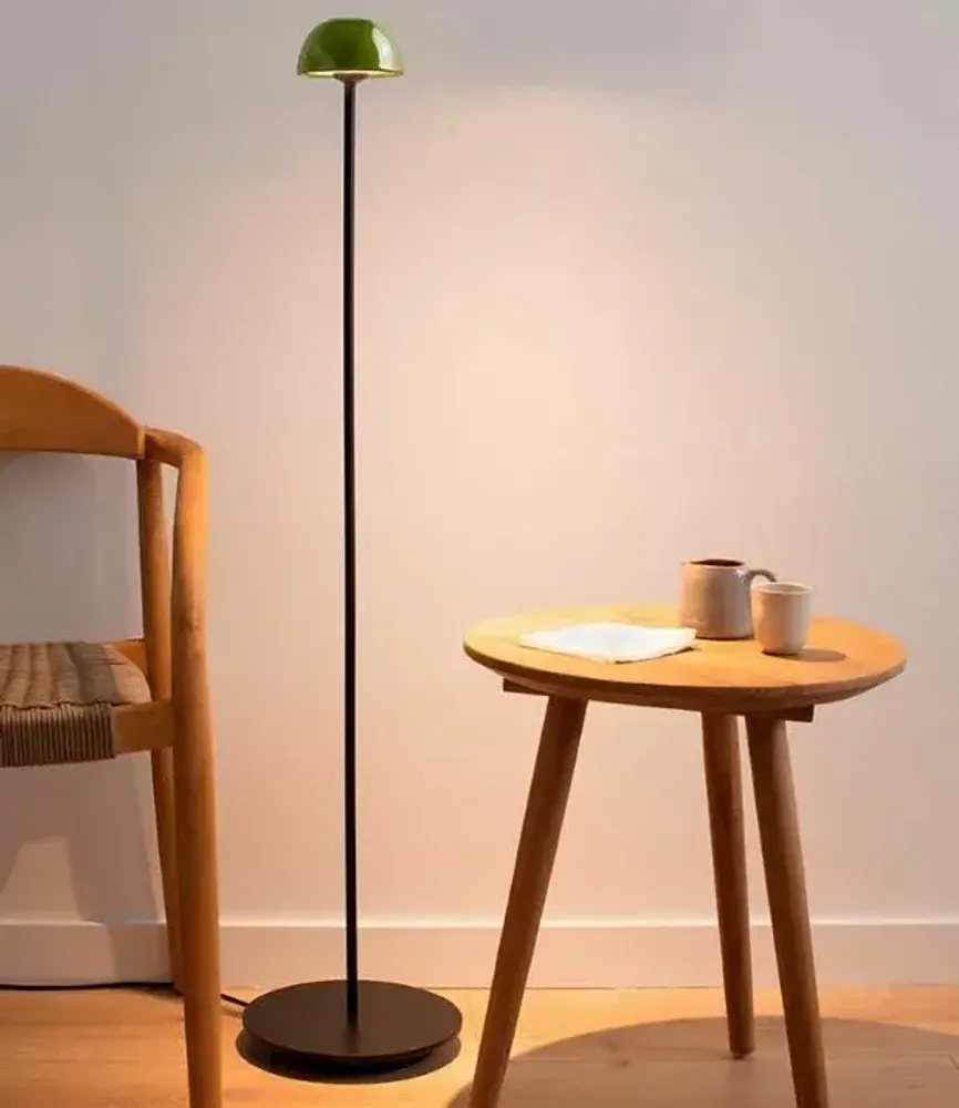 Floor lamps - ABSIDIOLA floor lamp mini 10cm lampshade in alabaster or ceramic - LUXCAMBRA