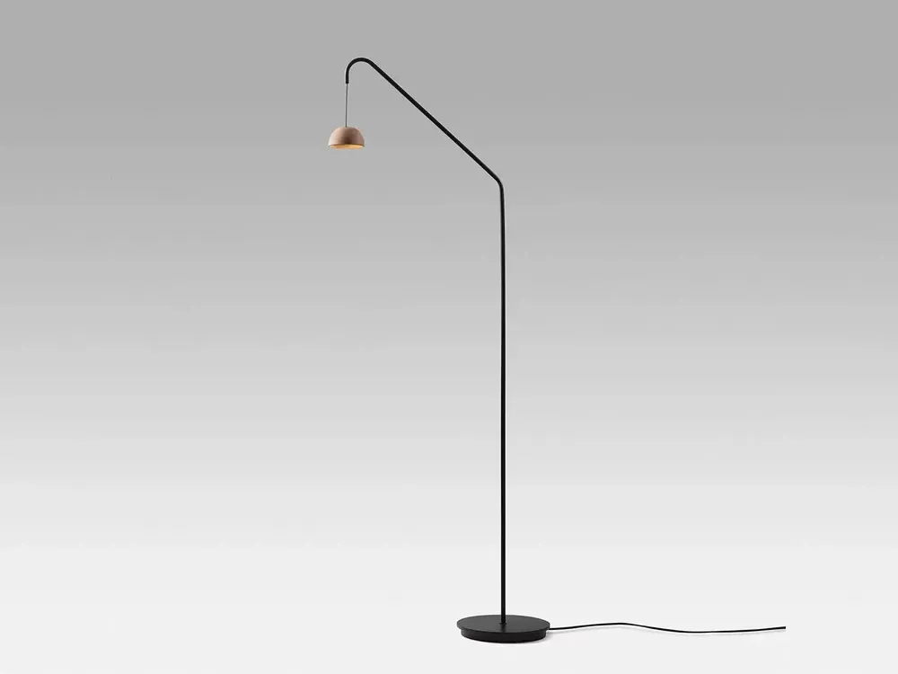 Floor lamps - ABSIDIOLA arco mini floor lamp with alabaster or ceramic lampshade - LUXCAMBRA