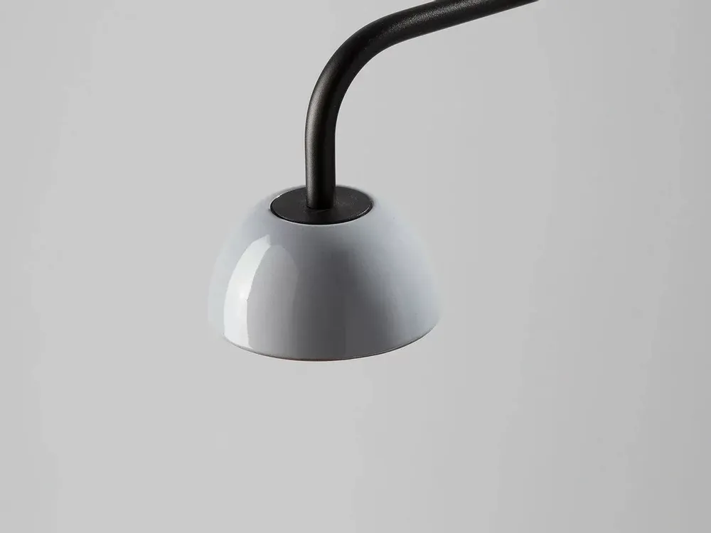 Floor lamps - ABSIDIOLA floor lamp brazo mini alabaster or ceramic lampshade - LUXCAMBRA