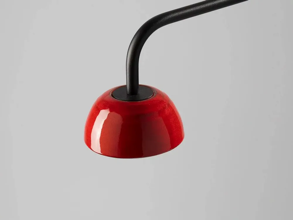 Floor lamps - ABSIDIOLA floor lamp brazo mini alabaster or ceramic lampshade - LUXCAMBRA