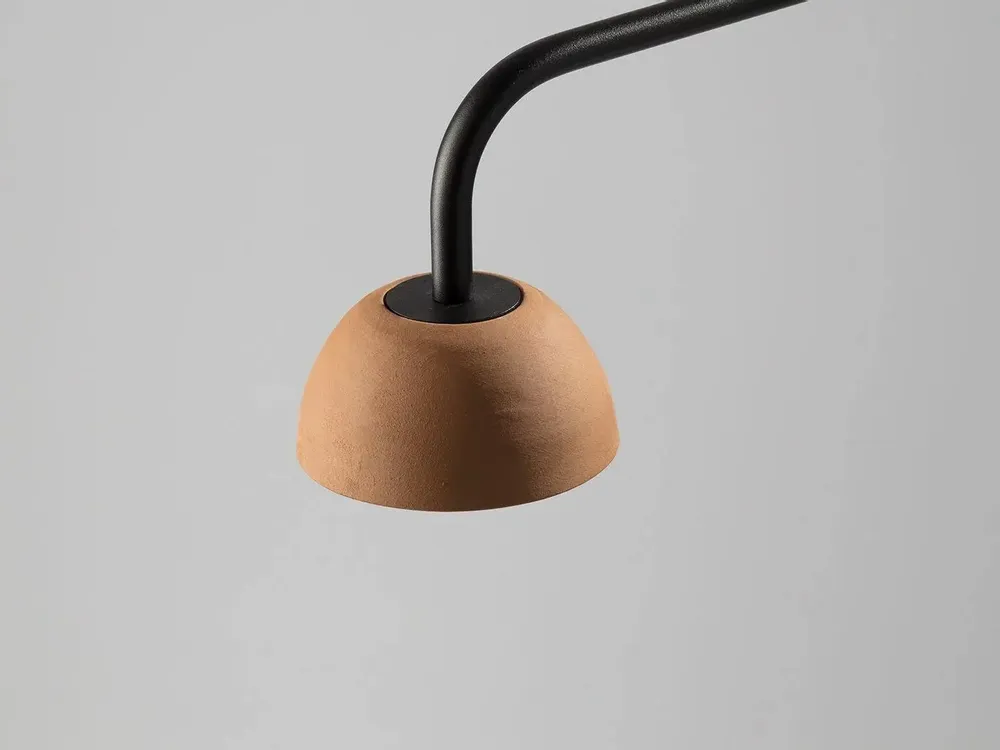 Floor lamps - ABSIDIOLA floor lamp brazo mini alabaster or ceramic lampshade - LUXCAMBRA