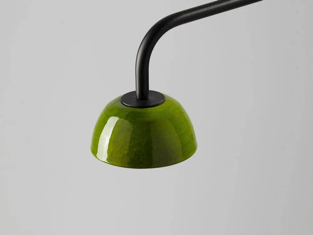 Floor lamps - ABSIDIOLA floor lamp brazo mini alabaster or ceramic lampshade - LUXCAMBRA