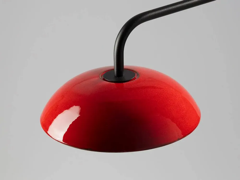Floor lamps - ABSIDIOLA floor lamp with arms with ceramic lampshade plato - LUXCAMBRA