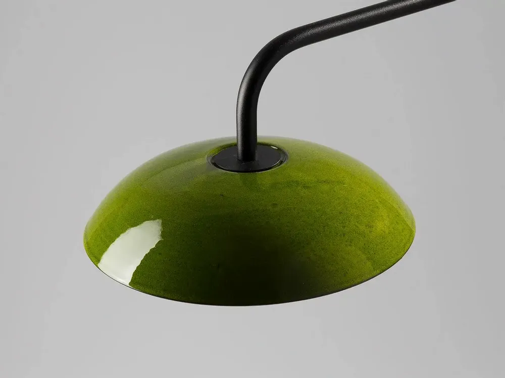 Floor lamps - ABSIDIOLA floor lamp with arms with ceramic lampshade plato - LUXCAMBRA