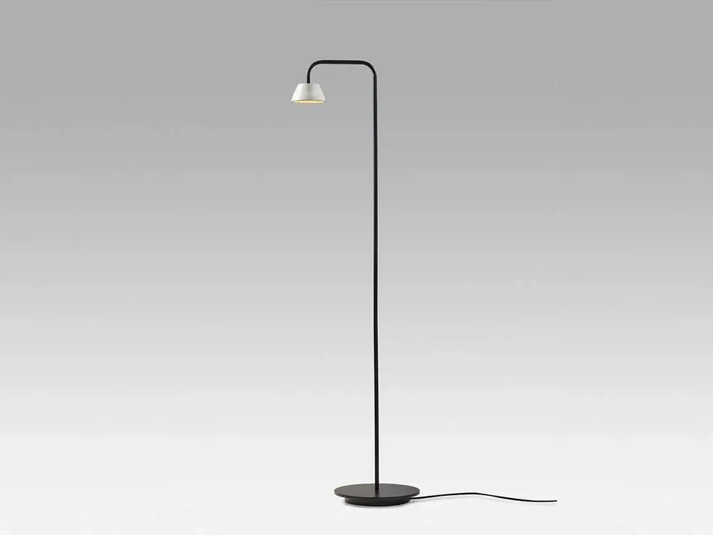 Floor lamps - ABSIDIOLA conica arm floor lamp with ceramic shade - LUXCAMBRA