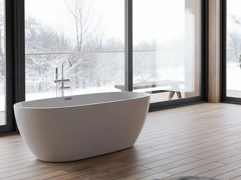 Bathtubs - Freestanding Oval Bathtub SAMBA L. 170 x W. 79 cm, by SPALINA - SPALINA