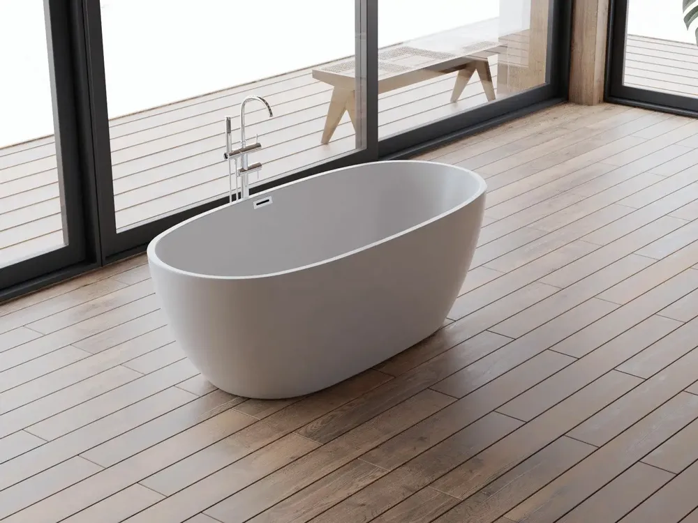 Bathtubs - Freestanding Oval Bathtub SAMBA L. 170 x W. 79 cm, by SPALINA - SPALINA
