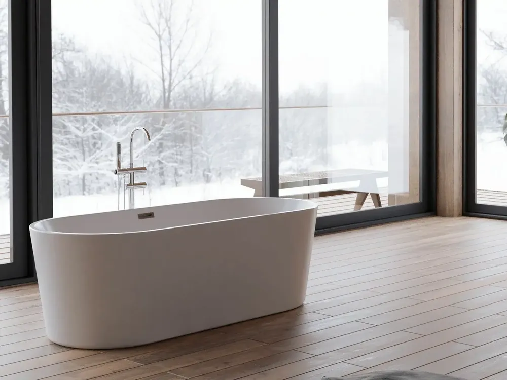 Bathtubs - Freestanding Oval Bathtub JADE L. 170 x W. 80 cm, by SPALINA - SPALINA