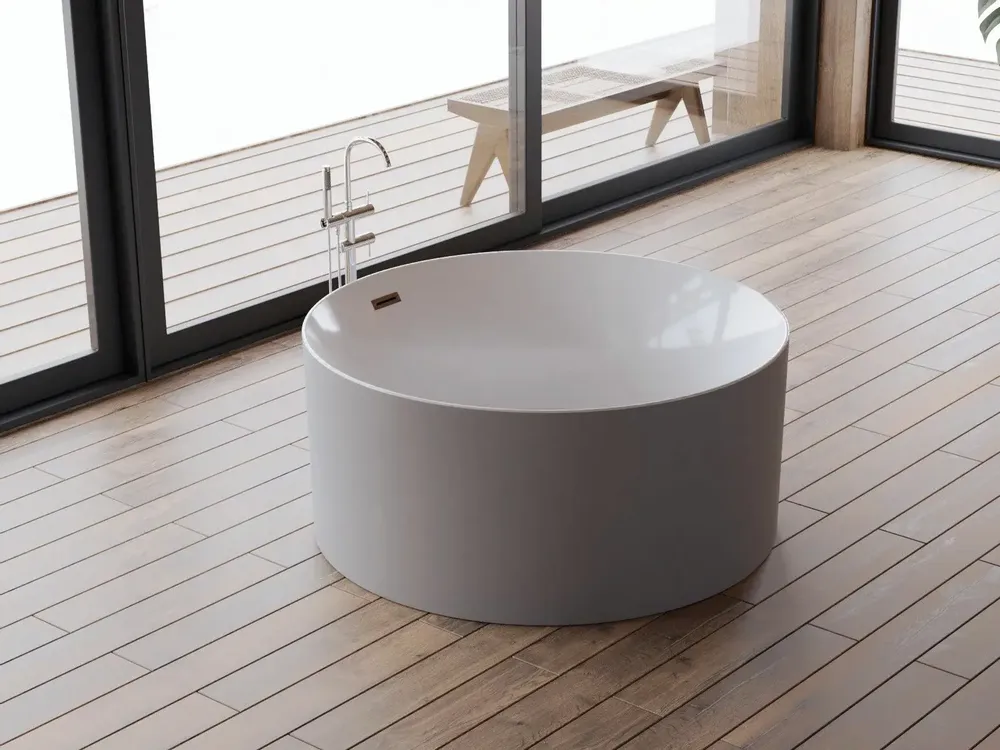 Bathtubs - Freestanding Round Bathtub LOOM 2.0, 130x130 cm, by SPALINA - SPALINA