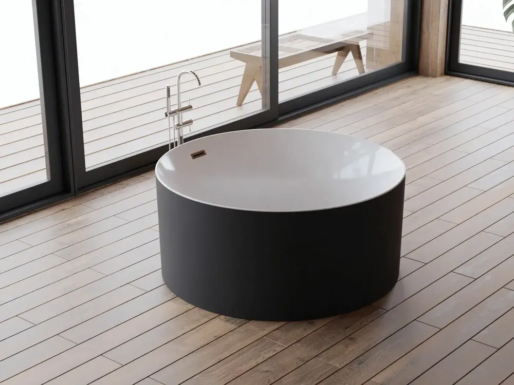 Bathtubs - Freestanding Round Bathtub LOOM 2.0, 130x130 cm, by SPALINA - SPALINA