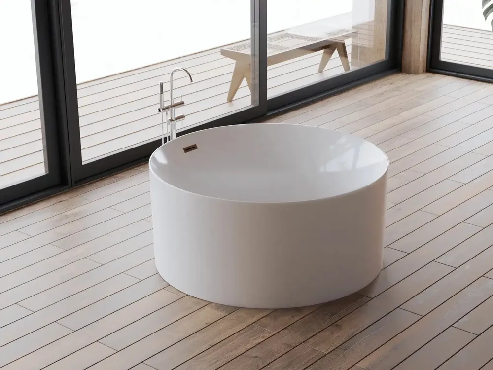 Bathtubs - Freestanding Round Bathtub LOOM 2.0, 130x130 cm, by SPALINA - SPALINA