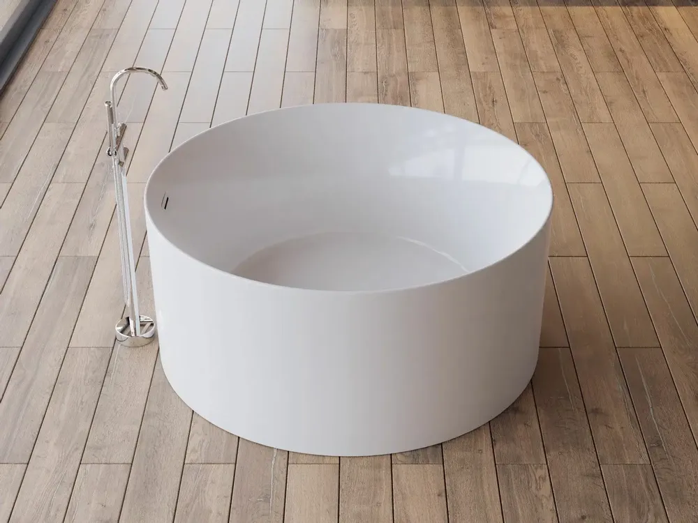 Bathtubs - Freestanding Round Bathtub LOOM 2.0, 130x130 cm, by SPALINA - SPALINA