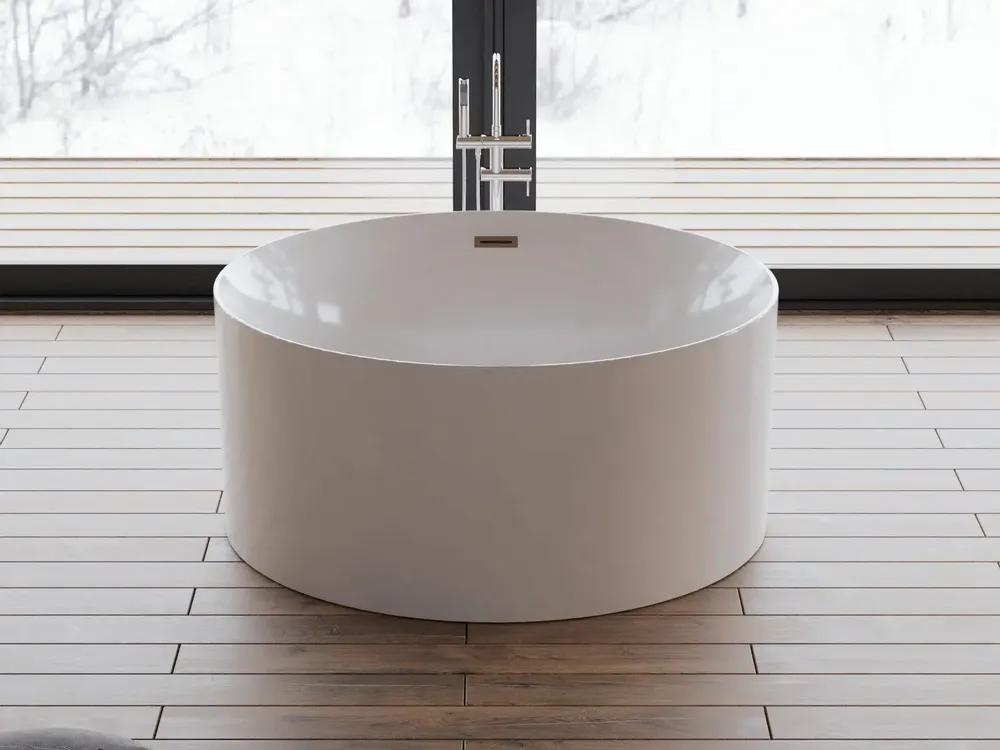 Bathtubs - Freestanding Round Bathtub LOOM 2.0, 130x130 cm, by SPALINA - SPALINA