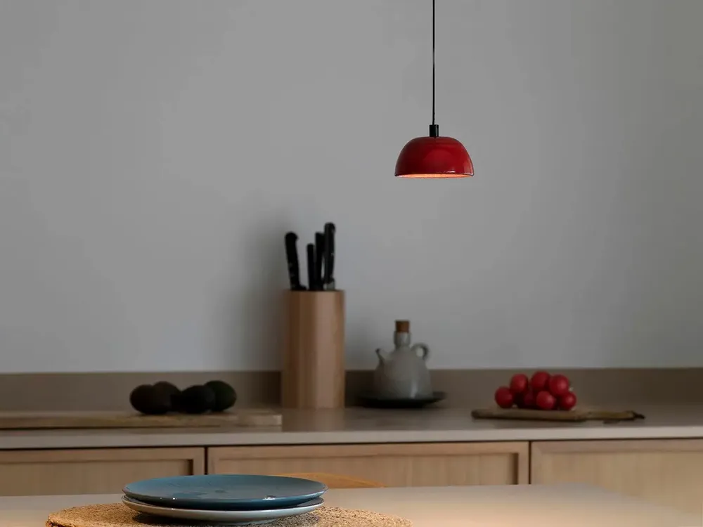 Hanging lights - ABSIDIOLA mini hanging lamp with alabaster or ceramic shade - LUXCAMBRA