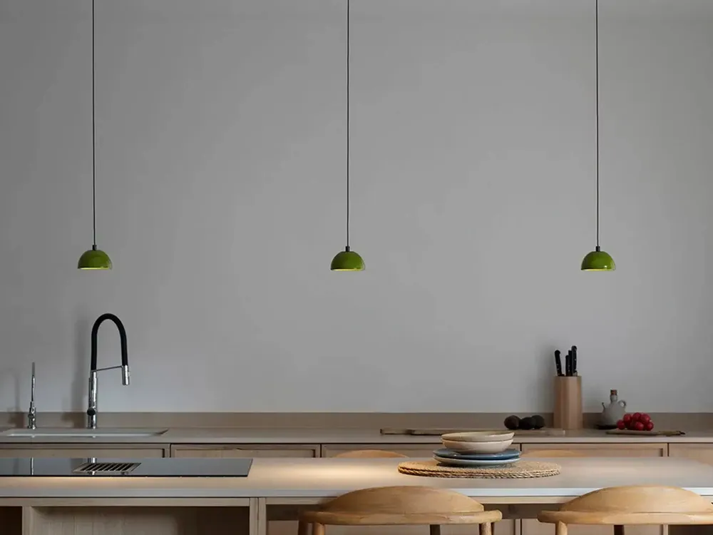 Hanging lights - ABSIDIOLA mini hanging lamp with alabaster or ceramic shade - LUXCAMBRA