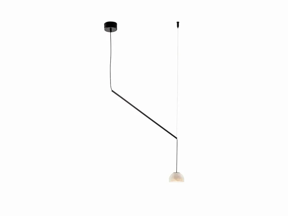 Suspensions - ABSIDIOLA suspension mobile mini abat-jour en albâtre ou céramique - LUXCAMBRA