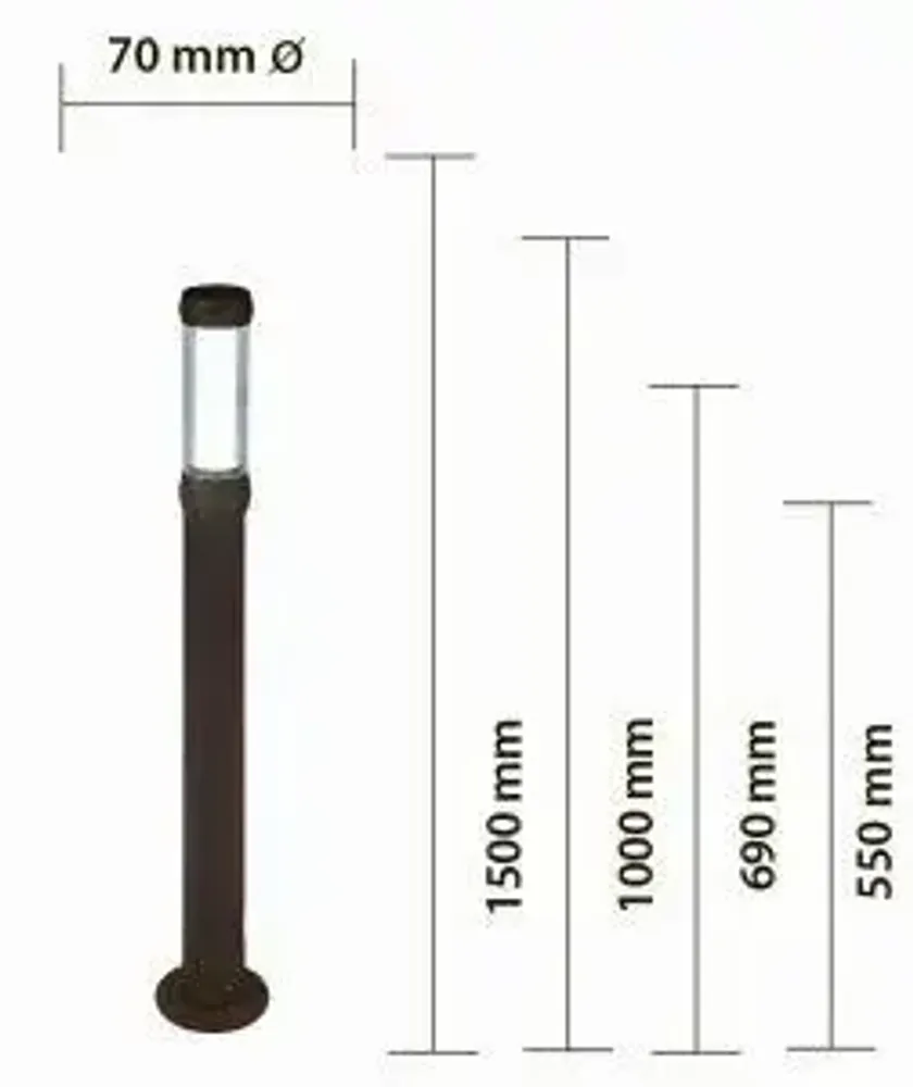 Garden accessories - ONLINE 70 bollard light (69cm) - KRILADESIGN SRL