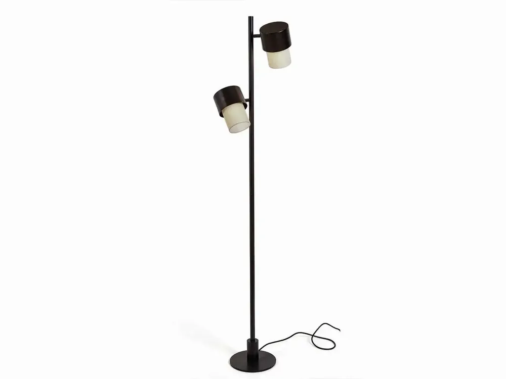 Floor lamps - KAN floor lamp in black with 2 shades - LUXCAMBRA