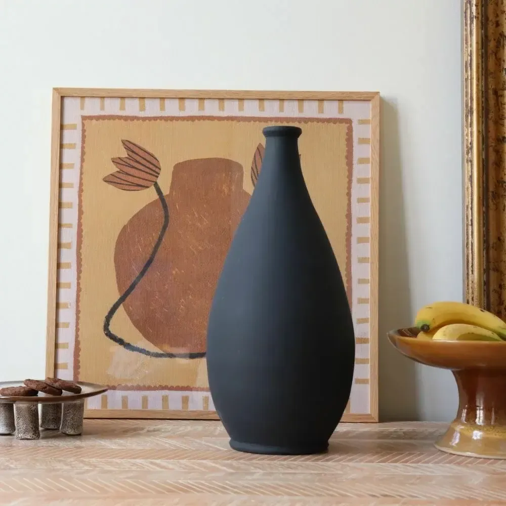 Vases - Tamuda Vase - Matt Black - MAISON MARMOL