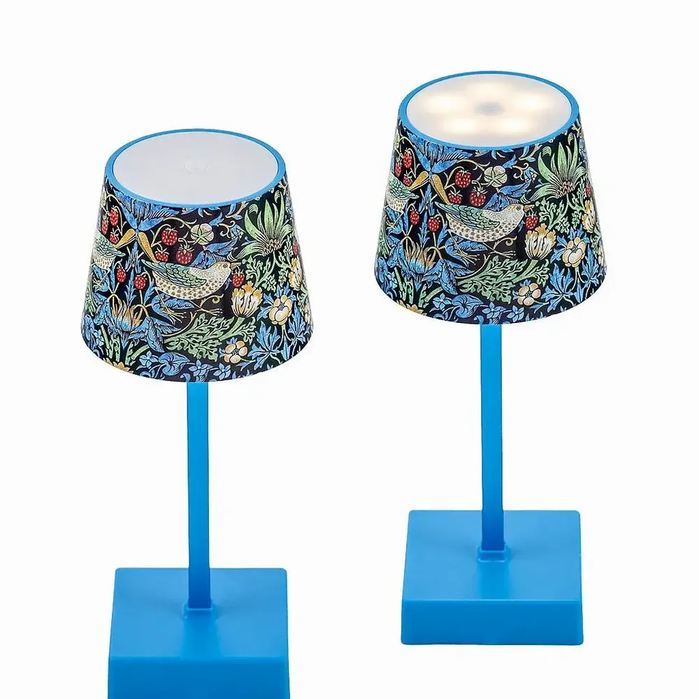 Table lamps - Table lamp, W.Morris - Strawberry Thief, rechargeable LED - JAVIER SA