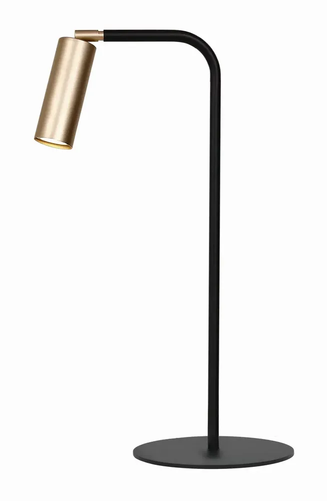 Table lamps - KEA table lamp in black with gold reading light - LUXCAMBRA
