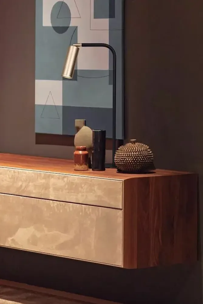 Table lamps - KEA table lamp in black with gold reading light - LUXCAMBRA