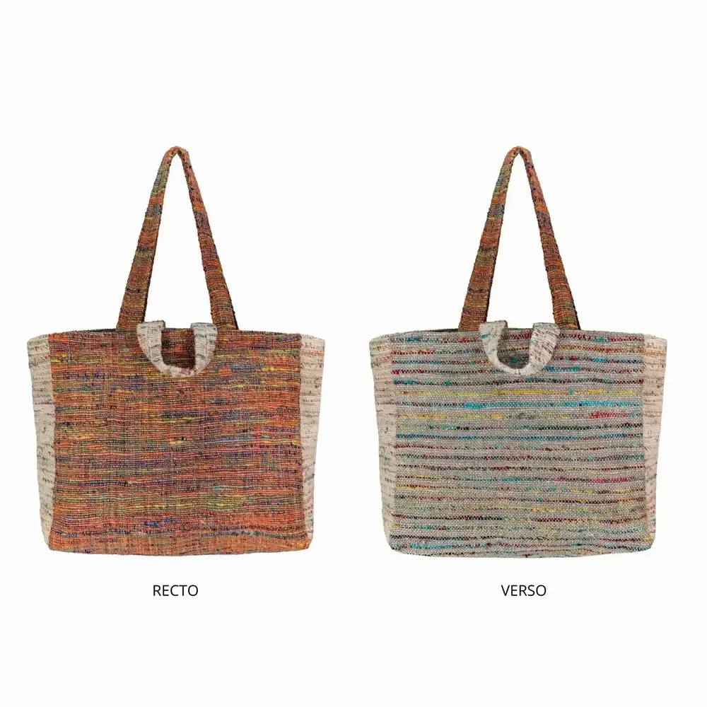 Sacs et cabas - Sac cabas tricolore TRESOR 48x38x14 cm - BED AND PHILOSOPHY