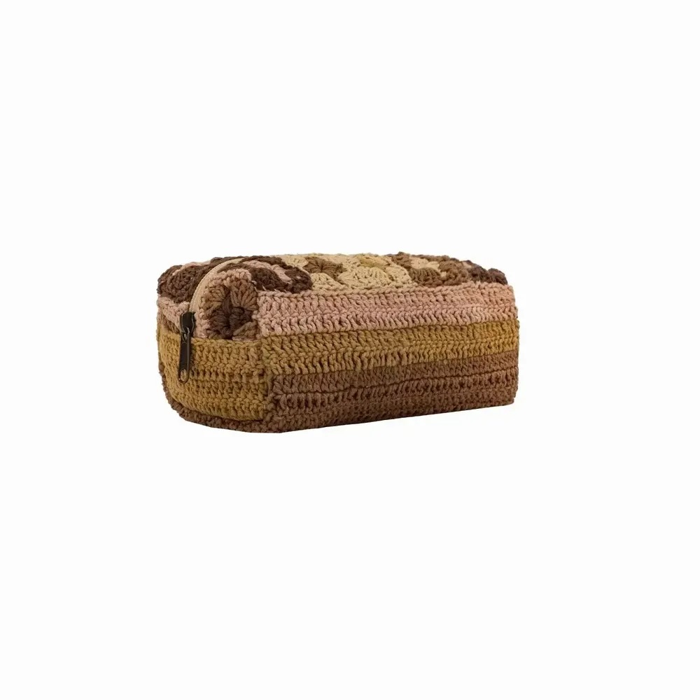Clutches - CABSMALL crochet makeup bag 20x13x9 cm - BED AND PHILOSOPHY
