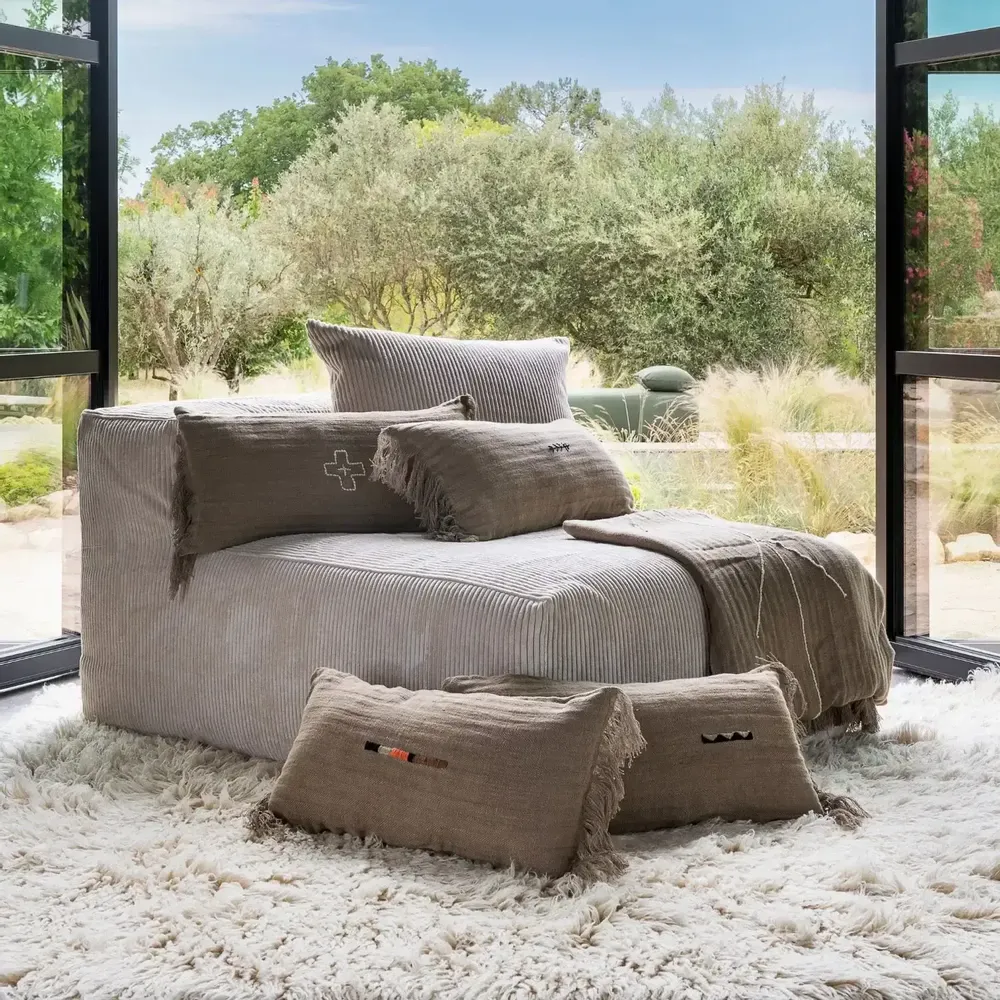 Throw blankets - BOREAL linen blanket 125x230 cm - BED AND PHILOSOPHY