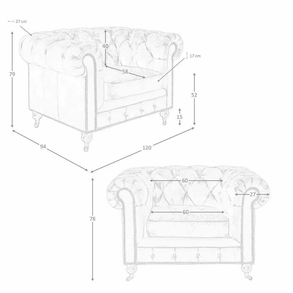 Fauteuils - Fauteuil Chester en cuir brun cognac - ANGEL CERDÁ