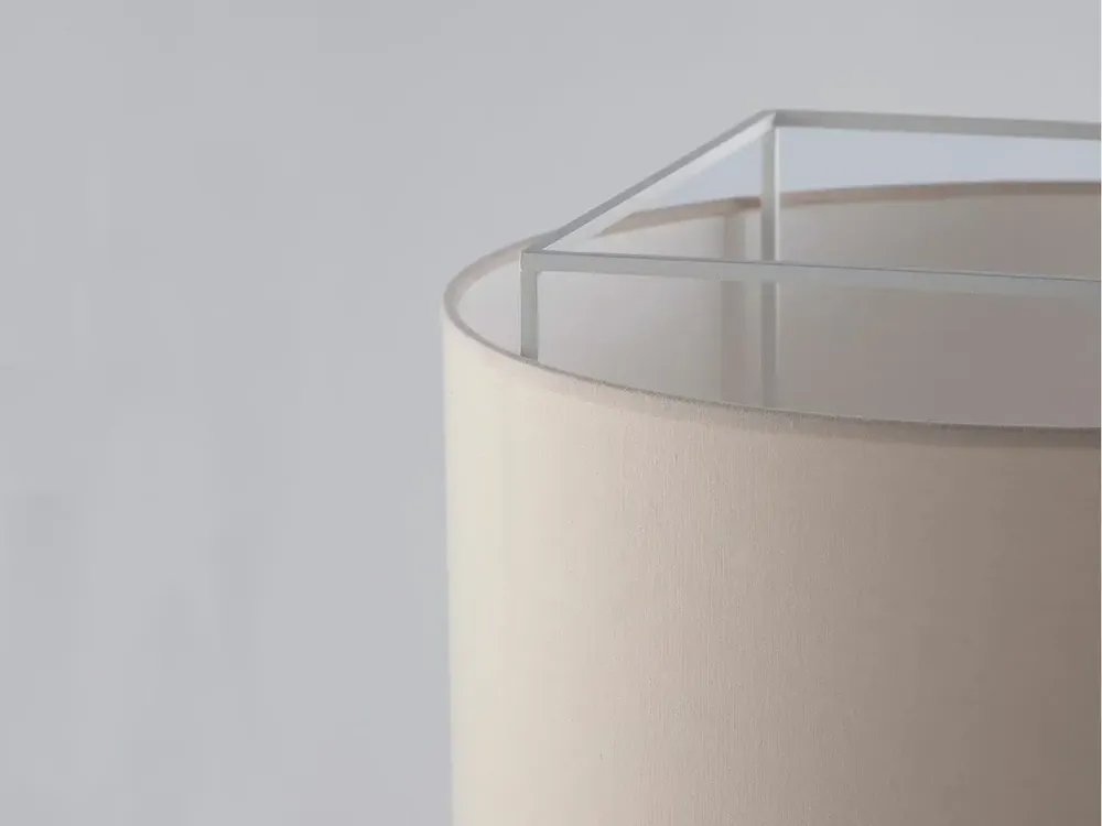 Lampes de table - LEWIT lampe à poser en taille L avec abat-jour en cotonet - LUXCAMBRA