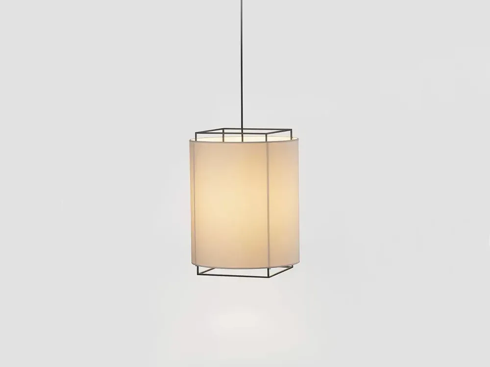 Suspensions - LEWIT suspension de 47cm avec abat-jour en cotonet - LUXCAMBRA