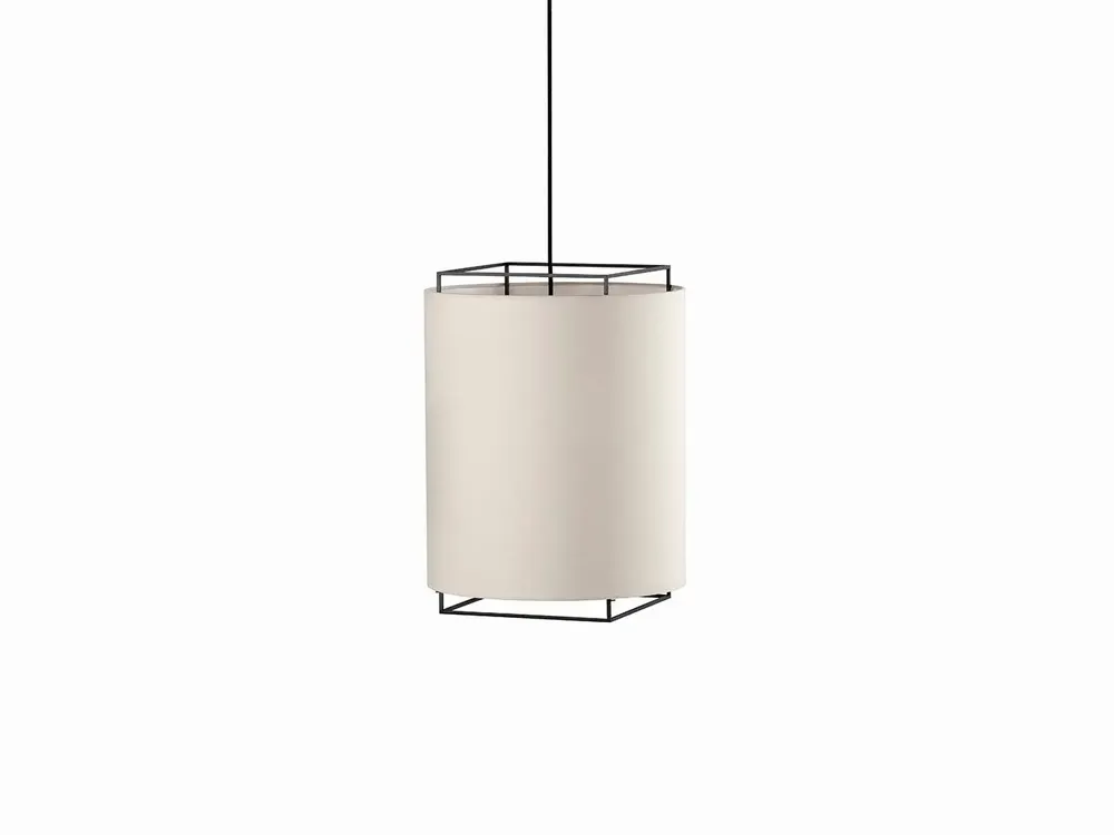 Suspensions - LEWIT suspension de 47cm avec abat-jour en cotonet - LUXCAMBRA
