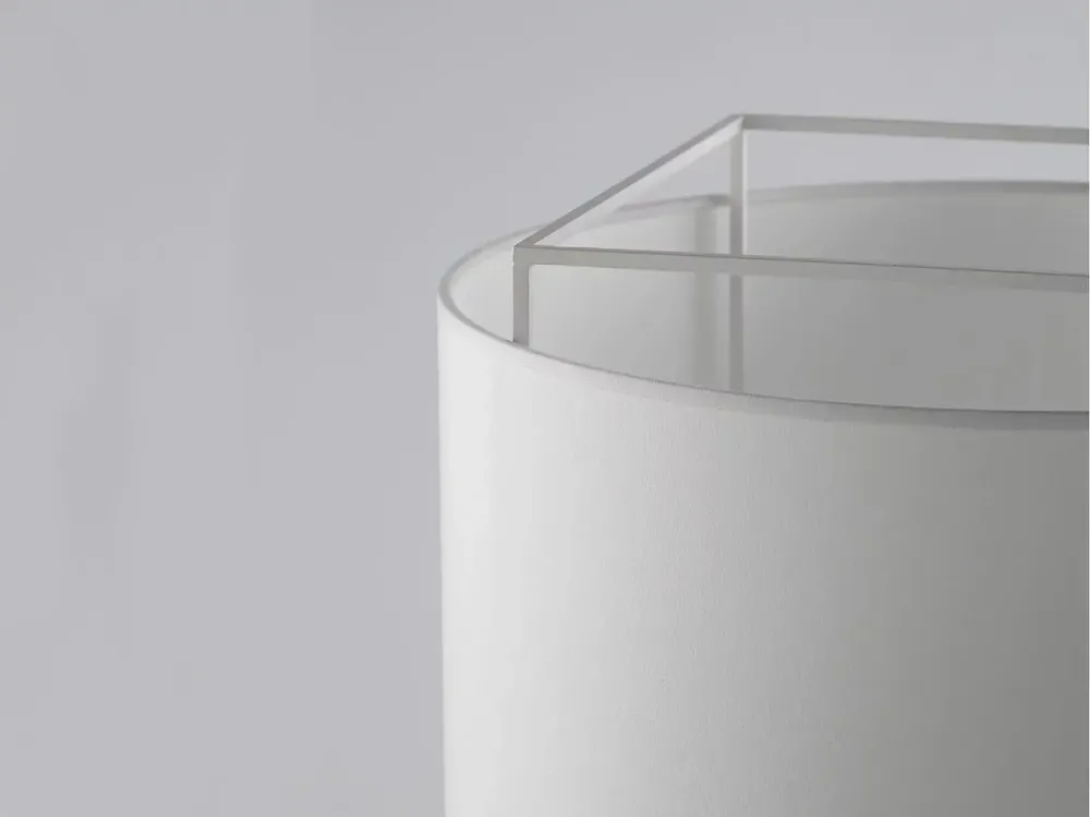 Suspensions - Lampe suspendue LEWIT de 106 cm avec abat-jour en cotonet - LUXCAMBRA