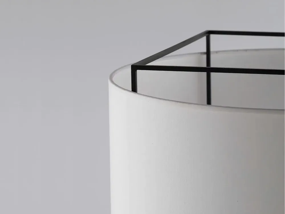 Wall lamps - LEWIT wall lamp in black or white and cotonet lampshade - LUXCAMBRA