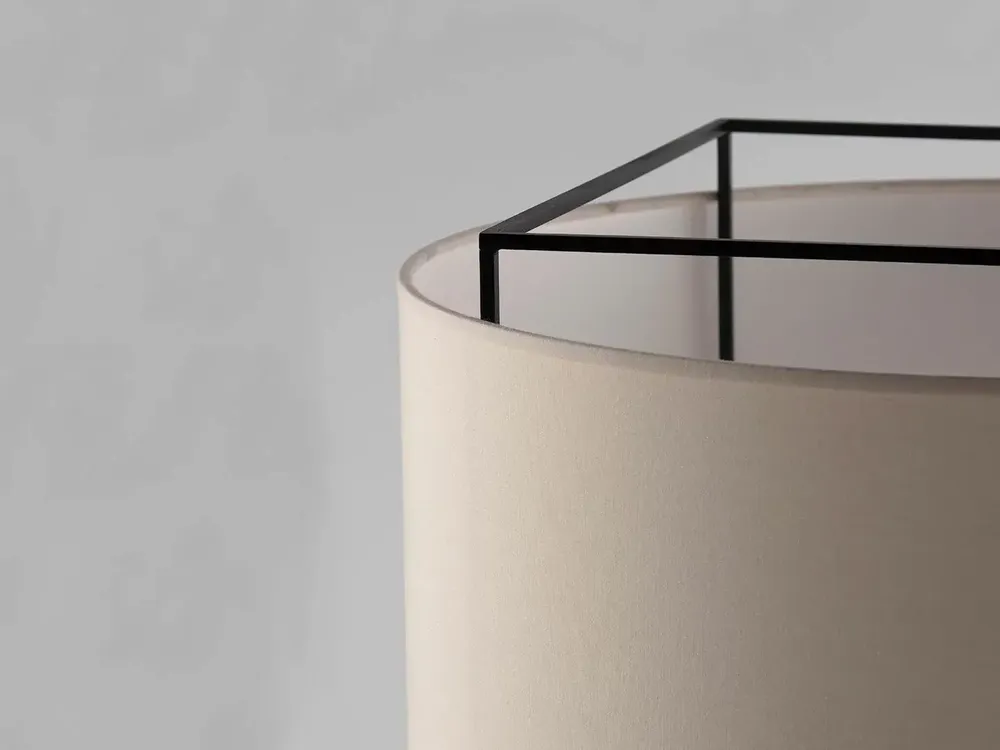 Wall lamps - LEWIT wall lamp in black or white and cotonet lampshade - LUXCAMBRA