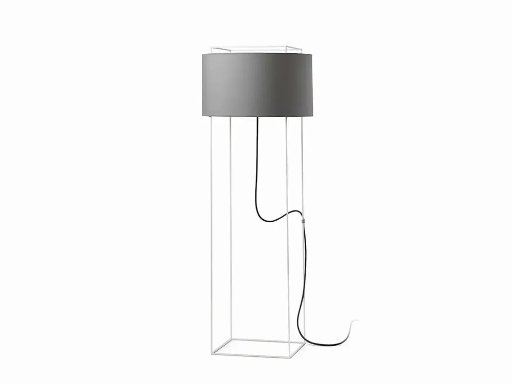 Floor lamps - LEWIT 120cm floor lamp with cotonet shade - LUXCAMBRA